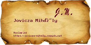 Jovicza Mihály névjegykártya